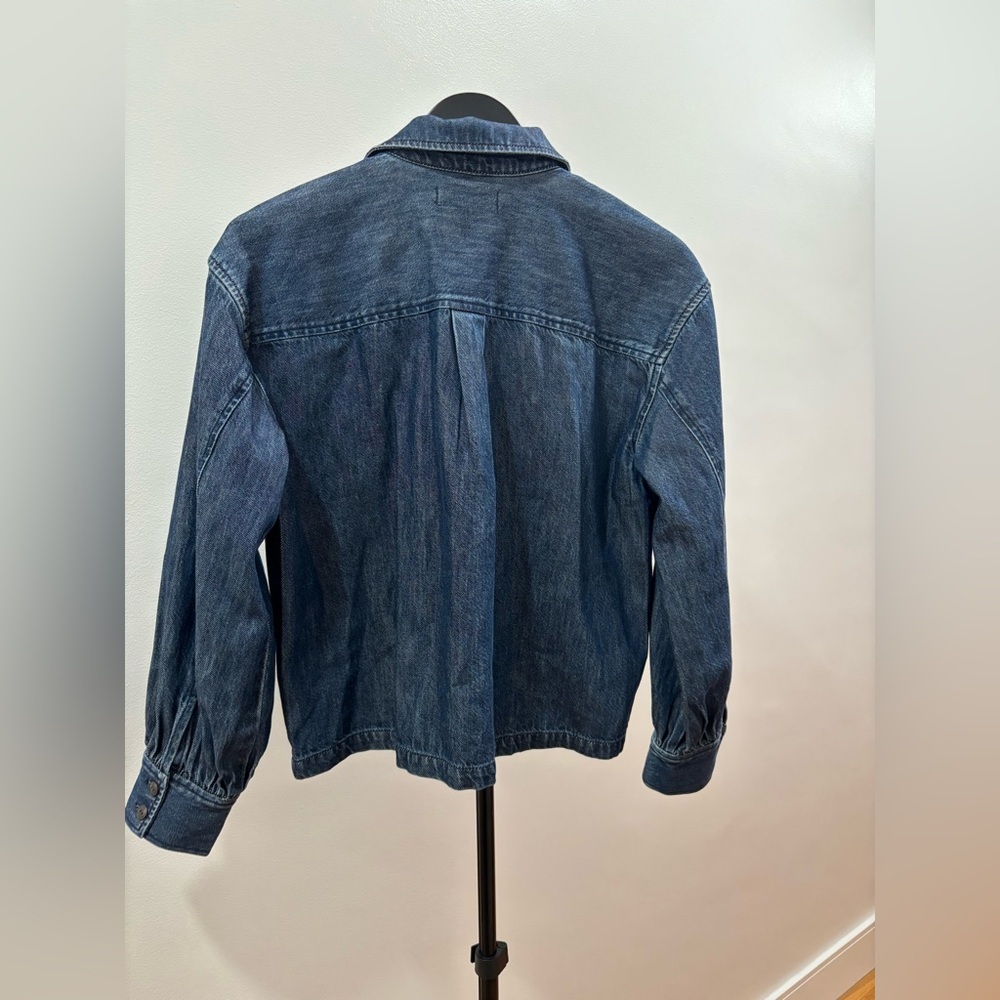 427. Madewell Denim Puff Sleeves Button-Down Shirt - Picture 5 of 9
